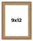 9x12 Solid Wood Antique Picture Frame with UV-Resistant Acrylic & Acid-Free Backing, Available in 4 Finishes: Bronze, Gold, Silver, and Gold with Black